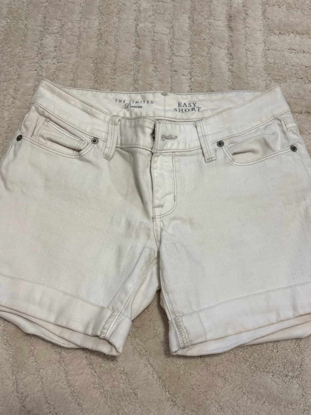 The Limited Cream Easy Short - Women's Roll-Cuff Denim Shorts